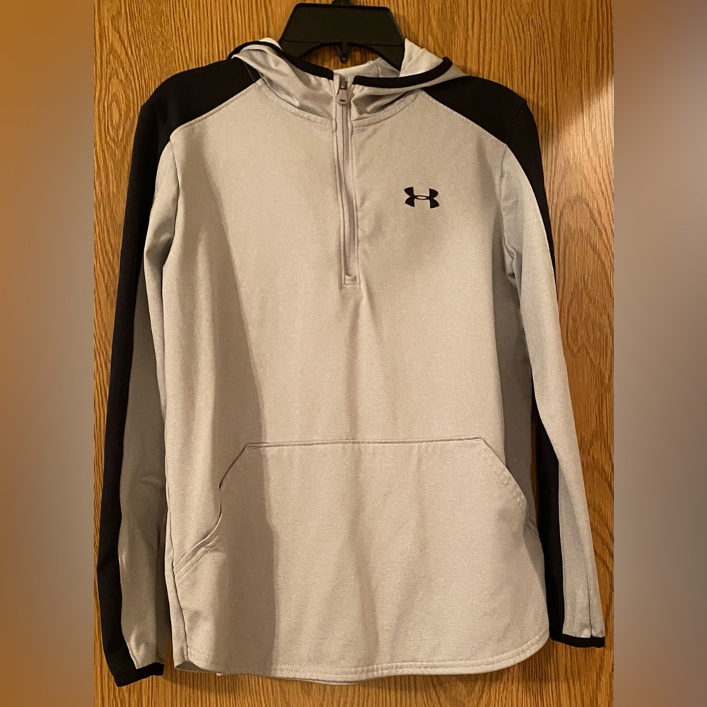 Boys Under Armour Gray and Black Hoodie